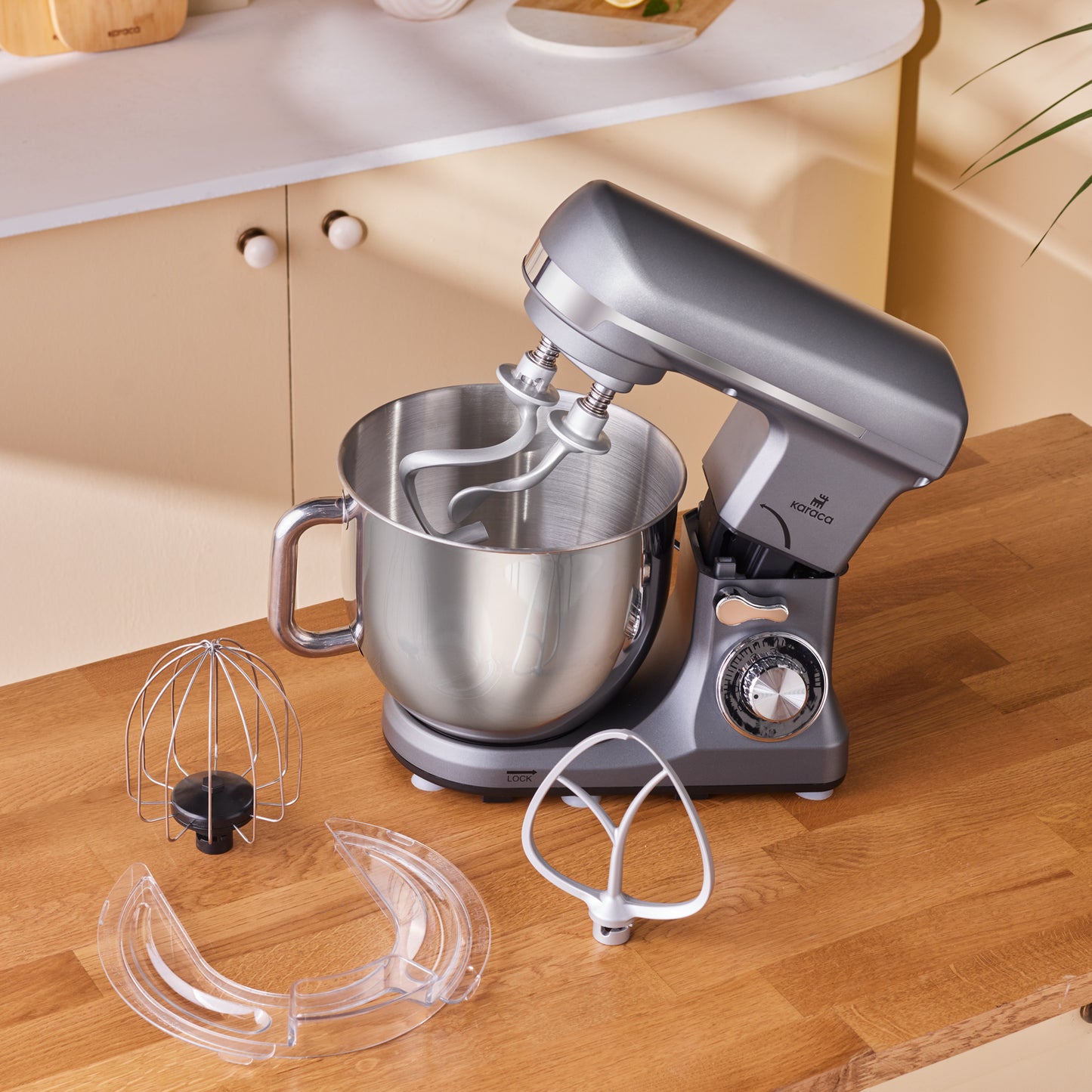 Blendburst, Mixer cu Suport, Gri, 1400W