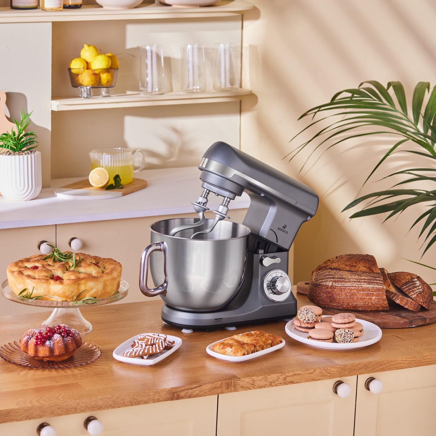 Blendburst, Mixer cu Suport, Gri, 1400W