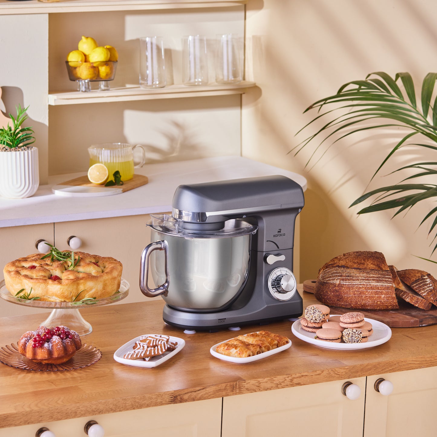 Blendburst, Mixer cu Suport, Gri, 1400W
