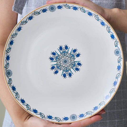 Iznik, 26 Piese, Set de mic dejun Pentru 6 persoane, Alb Multi