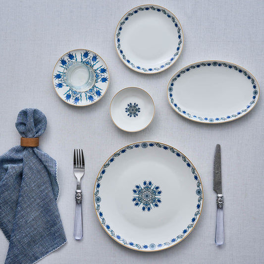 Iznik, 26 Piese, Set de mic dejun Pentru 6 persoane, Alb Multi