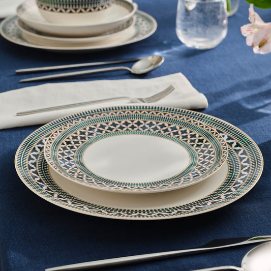 Cordoba, 24 Piece New Bone Dinner Set for 6 People, Multi