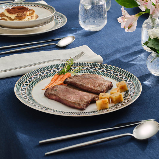 Cordoba, 24 Piece New Bone Dinner Set for 6 People, Multi
