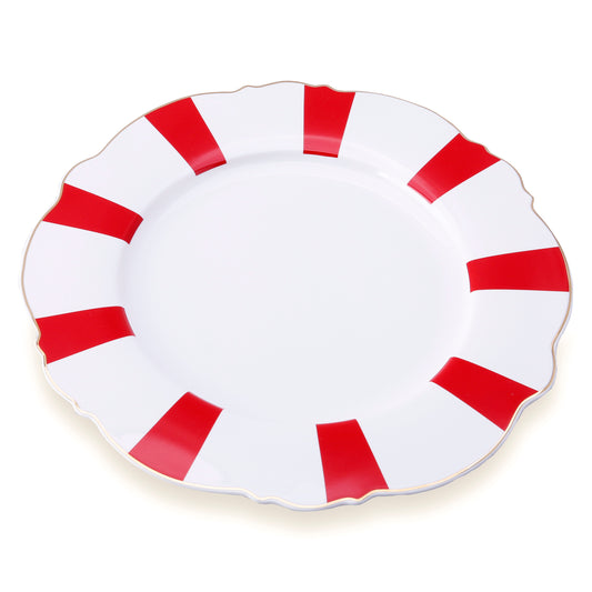 Karaca Romantic Red Line Porcelain Serving Plate