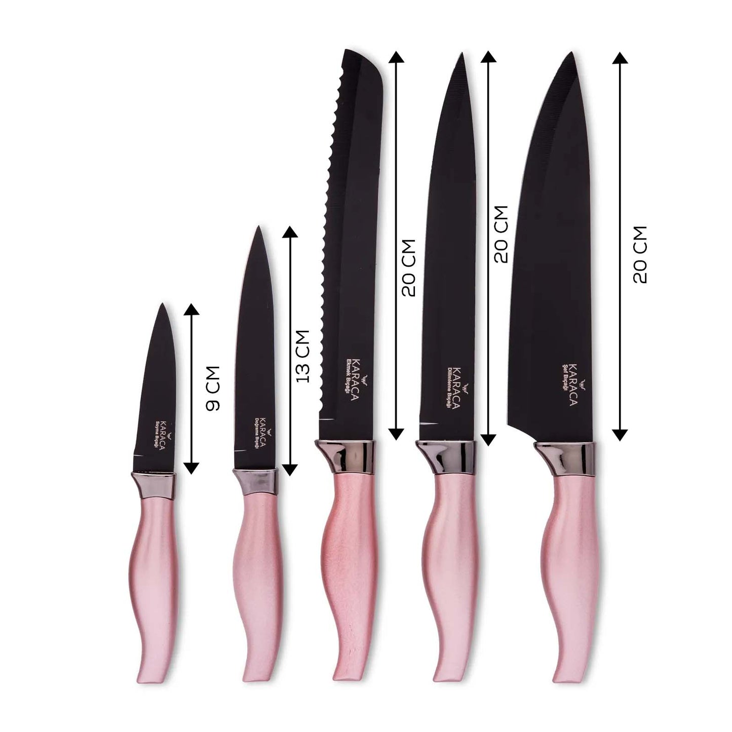 Karaca Rose Gold set 6 cutite
