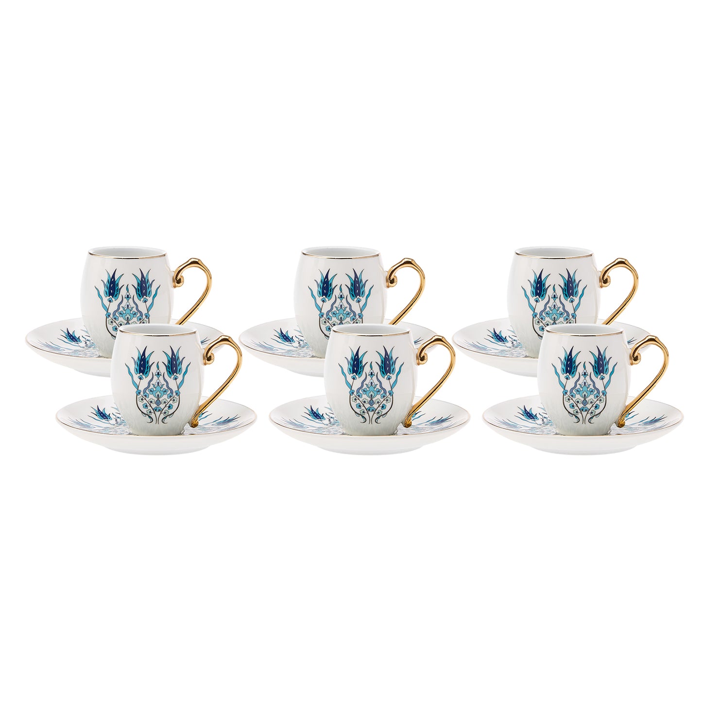 Set cești de cafea Iznik, Pentru 6 persoane, 80 ml