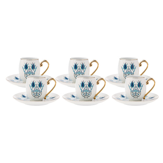 Set cești de cafea Iznik, Pentru 6 persoane, 80 ml