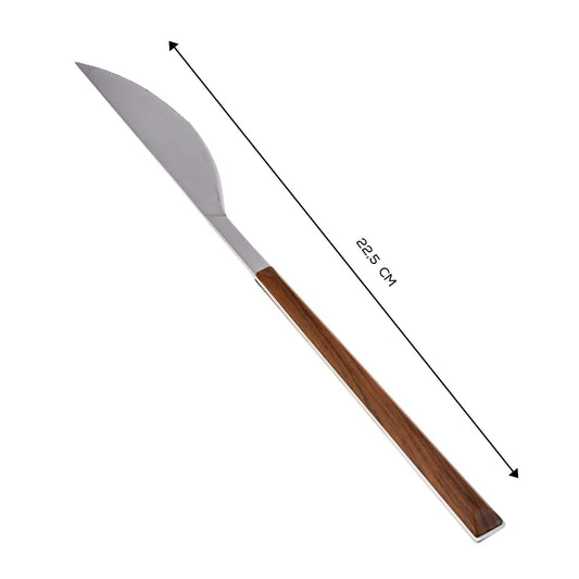 Salzburg, Stainless Steel Table Knife, Wood Silver