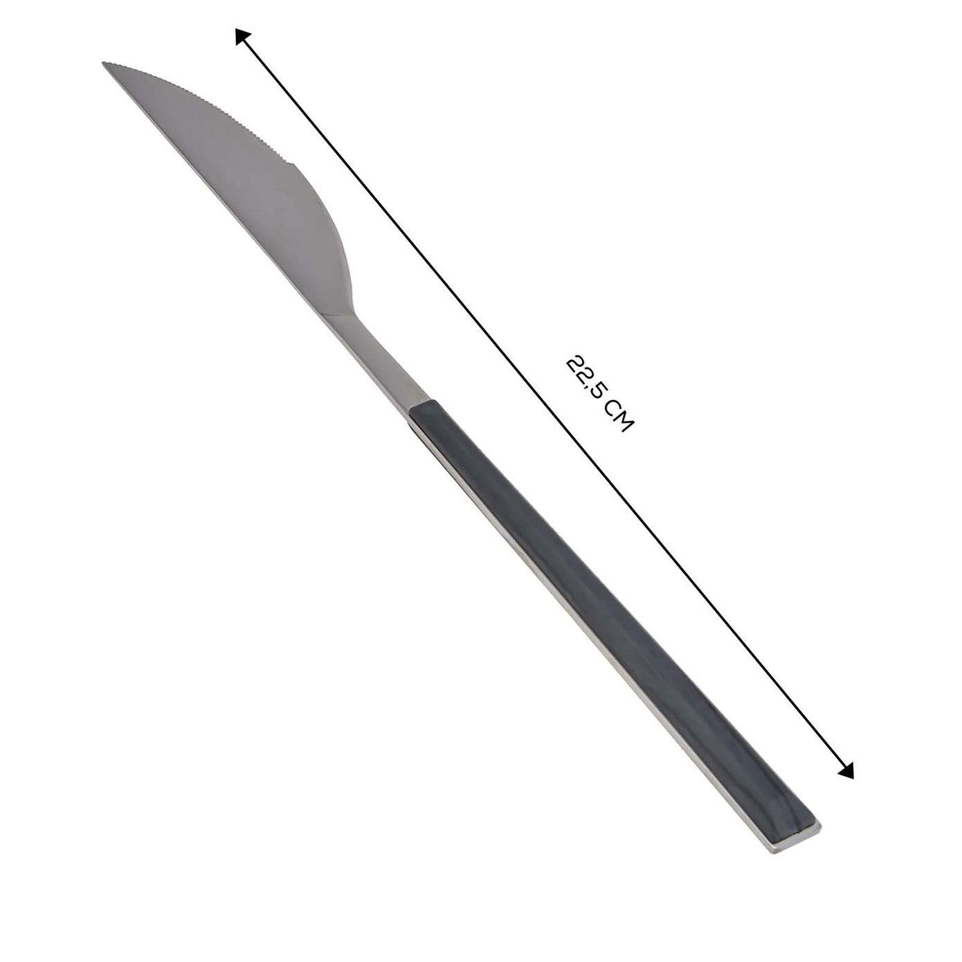 Salzburg, Stainless Steel Table Knife, Anthracite Silver