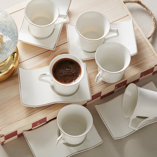 Set cești de cafea Karaca Laura pentru 6 persoane