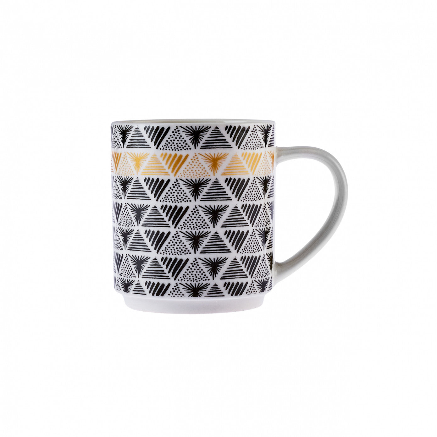 Nigrum, 4 Piece Mug Set with Stand, 320ML, Multi