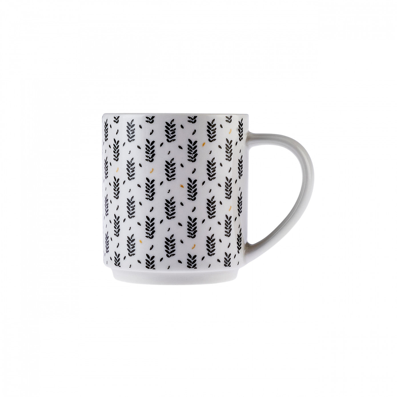 Nigrum, 4 Piece Mug Set with Stand, 320ML, Multi