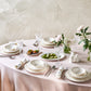 Siena, 56 Piece New Generation Bone Dinner Set for 12 People, Gold White