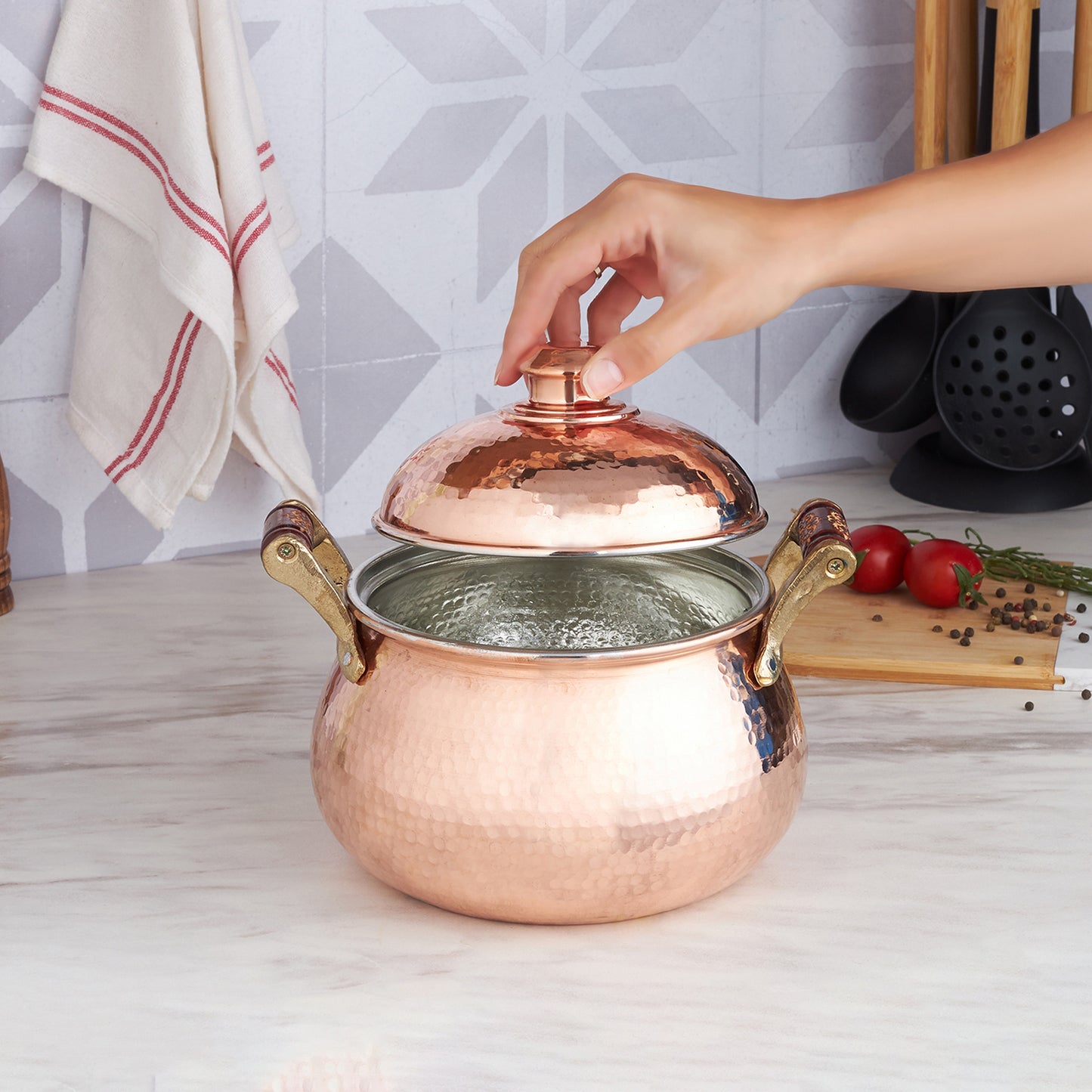 Karaca Mesopotamia Copper Chubby Oală 20 cm