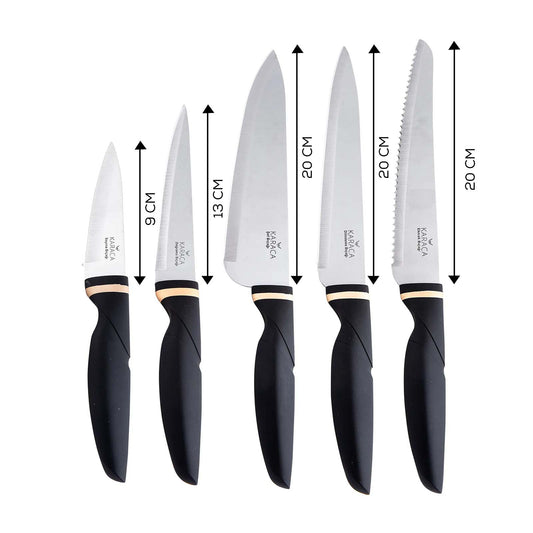 Proofcut, 6 Piece Knife Set, Black