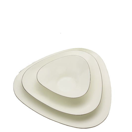 Karaca Fine Pearl Trio Platinum 62 Pieces Dinnerware Set for 12