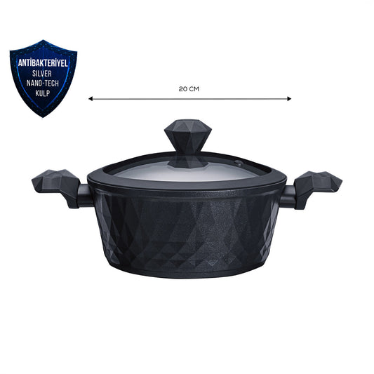 BioDiamond, Non-Stick Antibacterial Handle Pot, Induction, 20cm, 2.3L