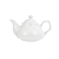 Set de Ceainice inox Karaca cu Ceainic din Porțelan, 3 bucăți, Mediu, Argintiu