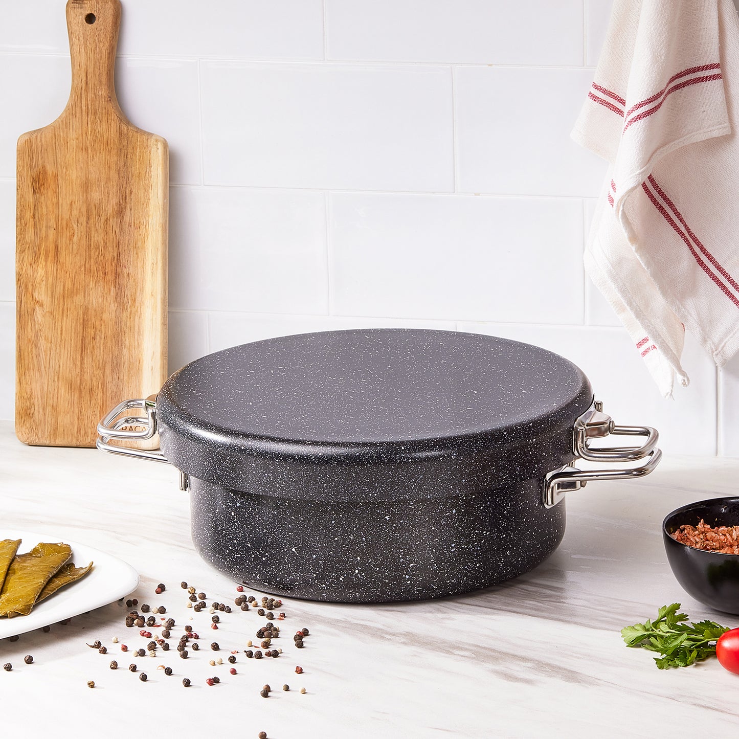 Karaca Mutfaksever Biogranite Saucepan for Stuffed/Wrapped Vine Leaves