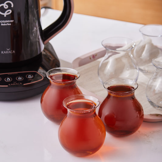 Karaca Tatlıcan 6 piece tea glass set by Refika