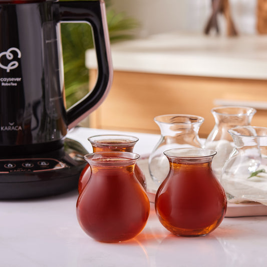 Karaca Tatlıcan 6 piece tea glass set by Refika