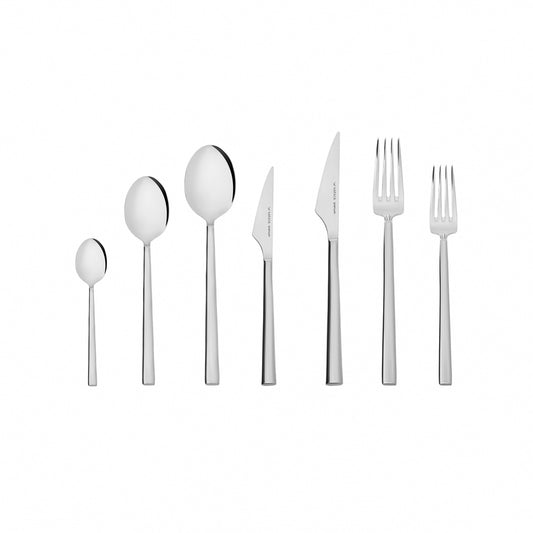 Halley, 84 Piece 316+ Stainless Steel Cutlery Set for 12 People, Silver