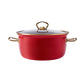 Karaca, Kitchen Lover Retro, Friteuza cu capac si cos pentru prajit, Emailat, Rosu, 22 cm, 4 l