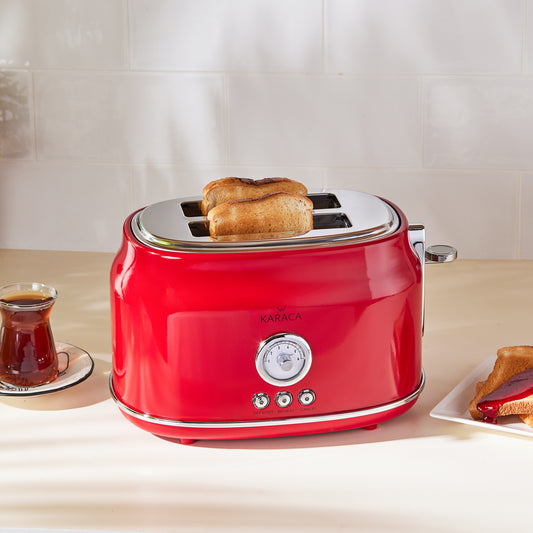 Retro, Toaster, Red