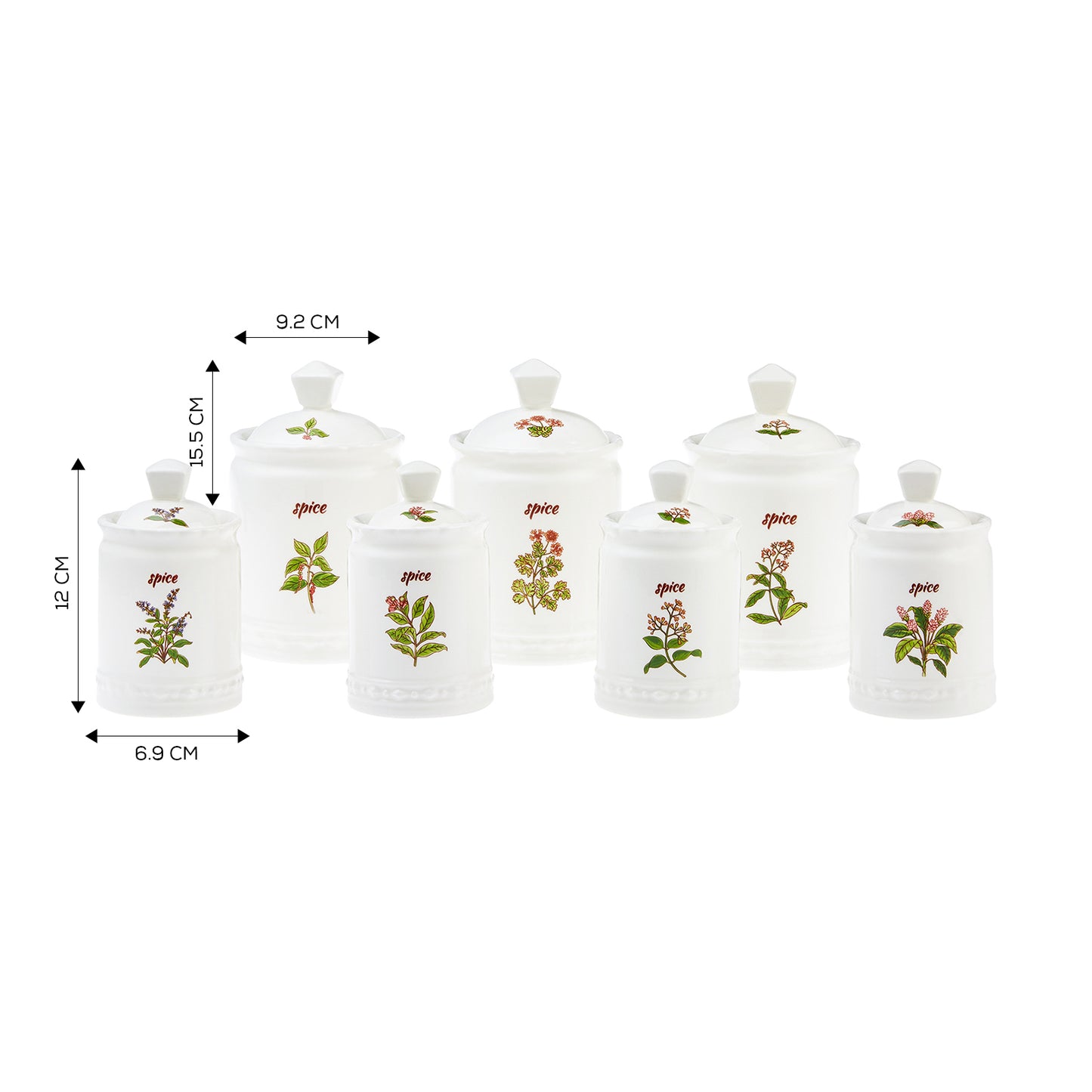 Karaca Woodland 7 Piece Spice Jar Set