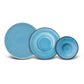 Karaca Fit Collection Stoneware Dinnerware Set for 1, 3 Piece, Blue Black