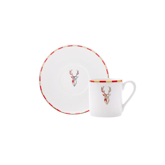 Set cești de cafea Aries Red Column, Pentru 1 persoane, 90 ml