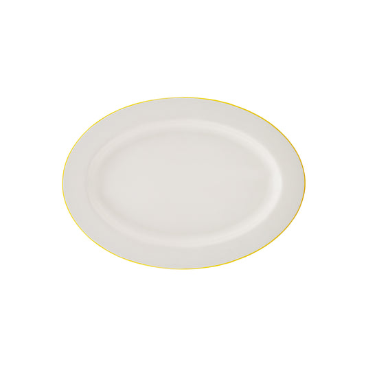 Karaca Elica Plato de servire oval galben 31 cm