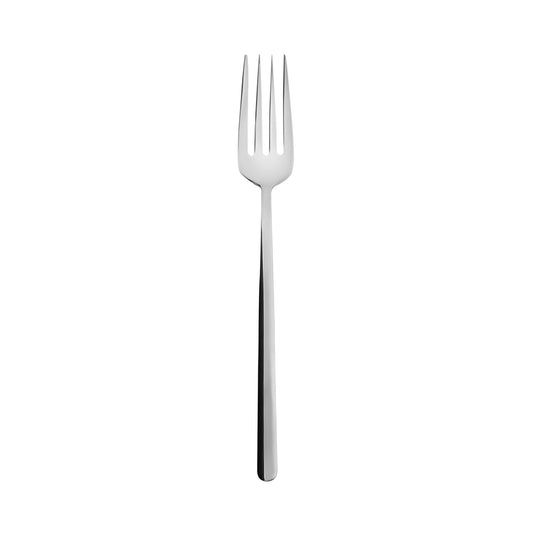 Bead, Stainless Steel Dessert Fork, Silver