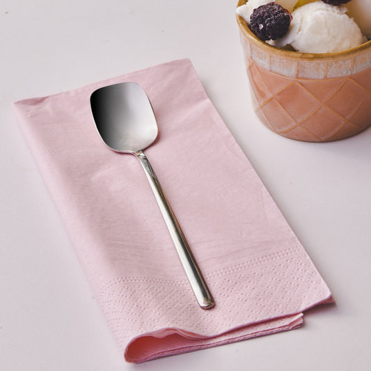 Bead, Stainless Steel Ice Cream Spoon, Silver