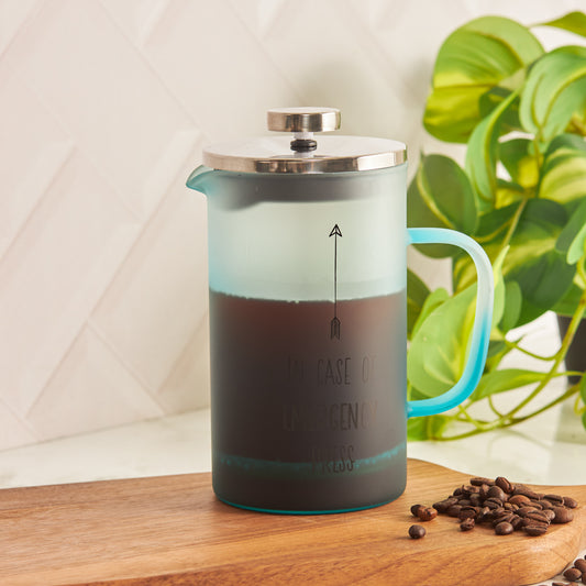 Cafetieră French Press Karaca Emergency 600 ml albastră