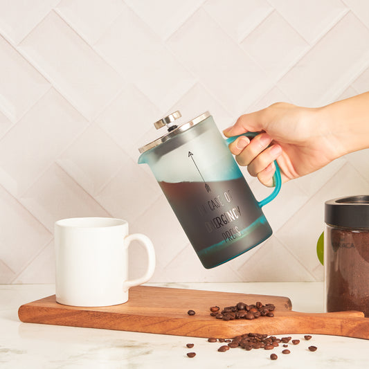 Cafetieră French Press Karaca Emergency 600 ml albastră