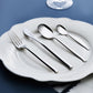 New Liza, 84 Piece Stainless Steel Cutlery Set for 12 People, Silver