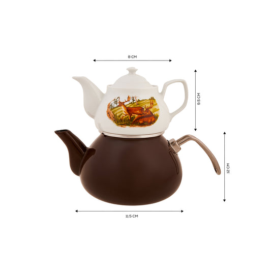 Karaca Legend Grove Porcelain Teapot Set