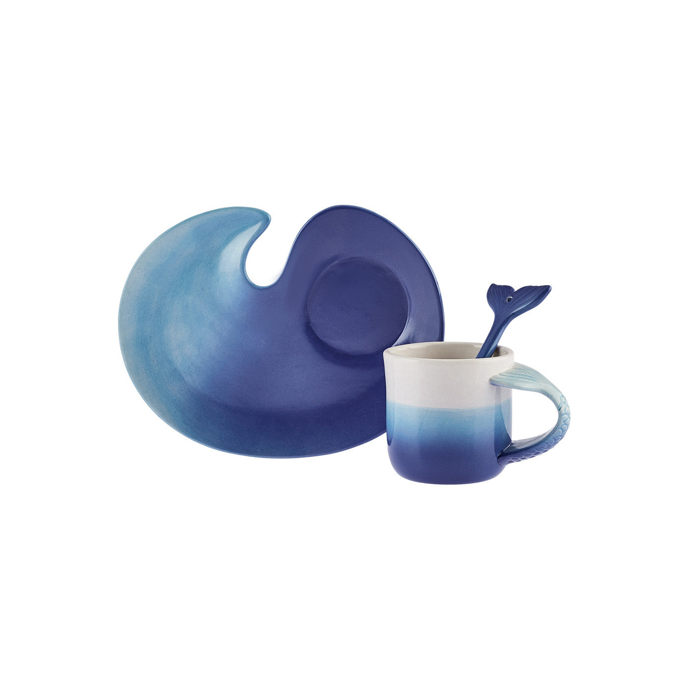 Mermaid, Coffee Cup Set for 2 Person