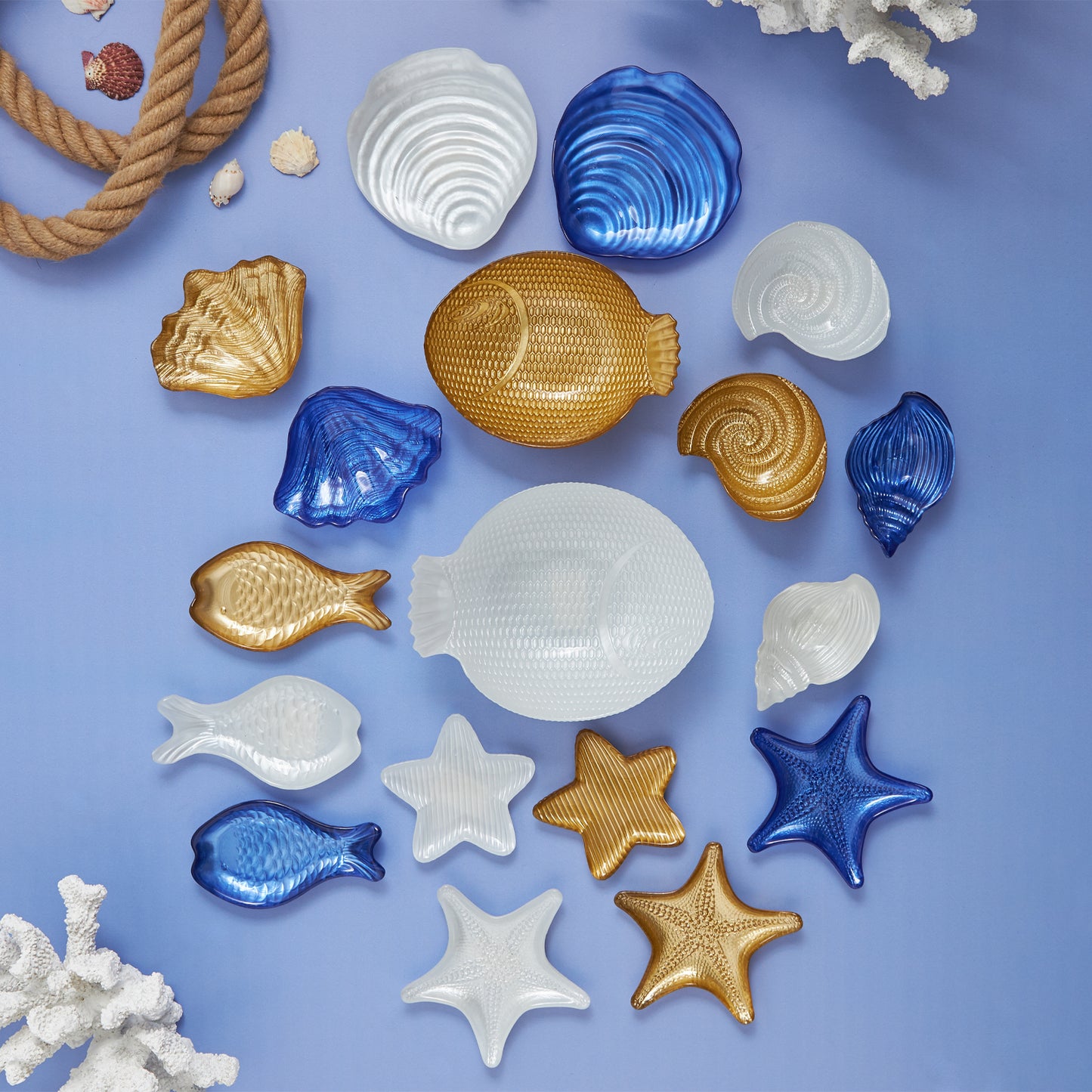 Karaca Aqua Marine Fish Bol Pentru Gustări Auriu, 24 cm