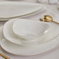 Fine Pearl Extra Tristan, 62 Piece Dinner Set for 12 People, White Gold