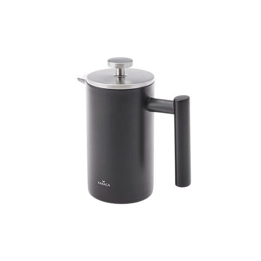 Karaca Double Wall French Press, 1000ml, Matte Black Silver