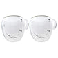 Karaca Set de 2 pahare din sticla borosilicata cu perete dublu 80 ml Transparent