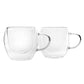 Karaca Set de 2 pahare din sticla borosilicata cu perete dublu 80 ml Transparent