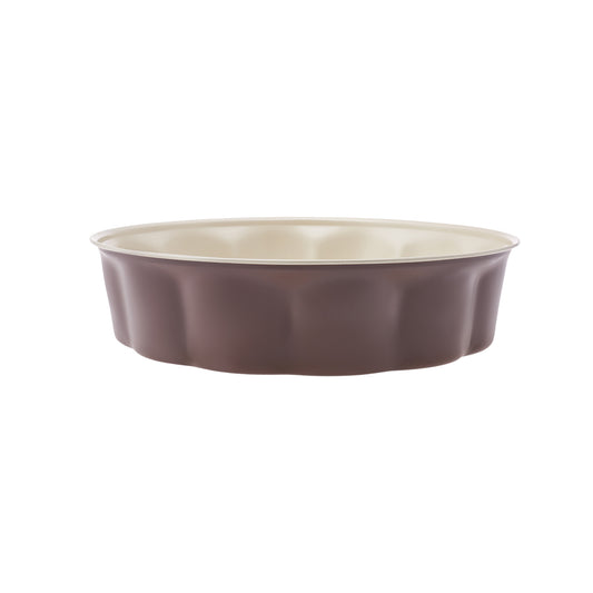 Karaca Stainless Steel Ring Cake Tin, 26cm, Brown Cream