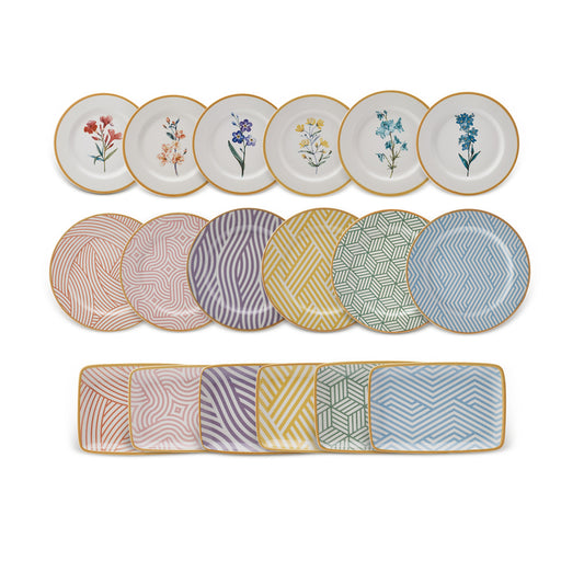 Karaca Botanica New 18 Piece Dinnerware Set for 6 Person