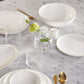 Streamline Meridian, 59 Piece New Generation Bone Dinner Set for 12 People, White Gold