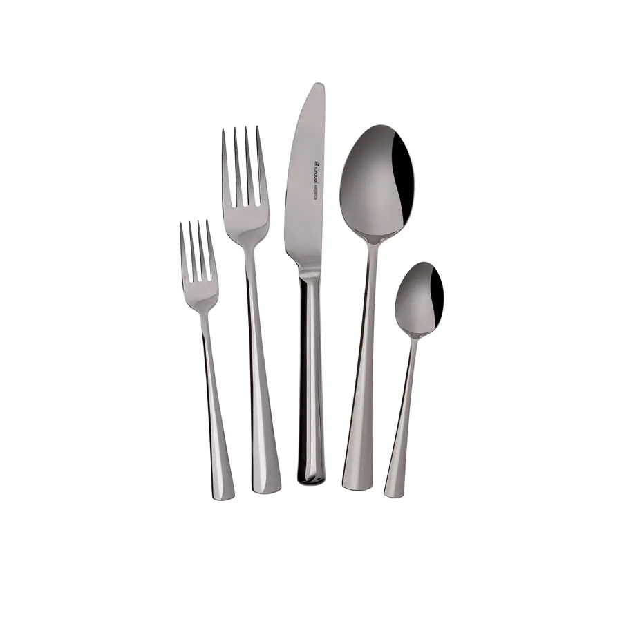 Set de tacâmuri Karaca Arcadia 30 piese, negru lucios