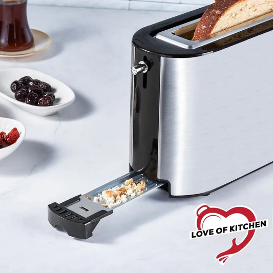 Love of Kitchen, XXL Toaster, Inox, 1030W