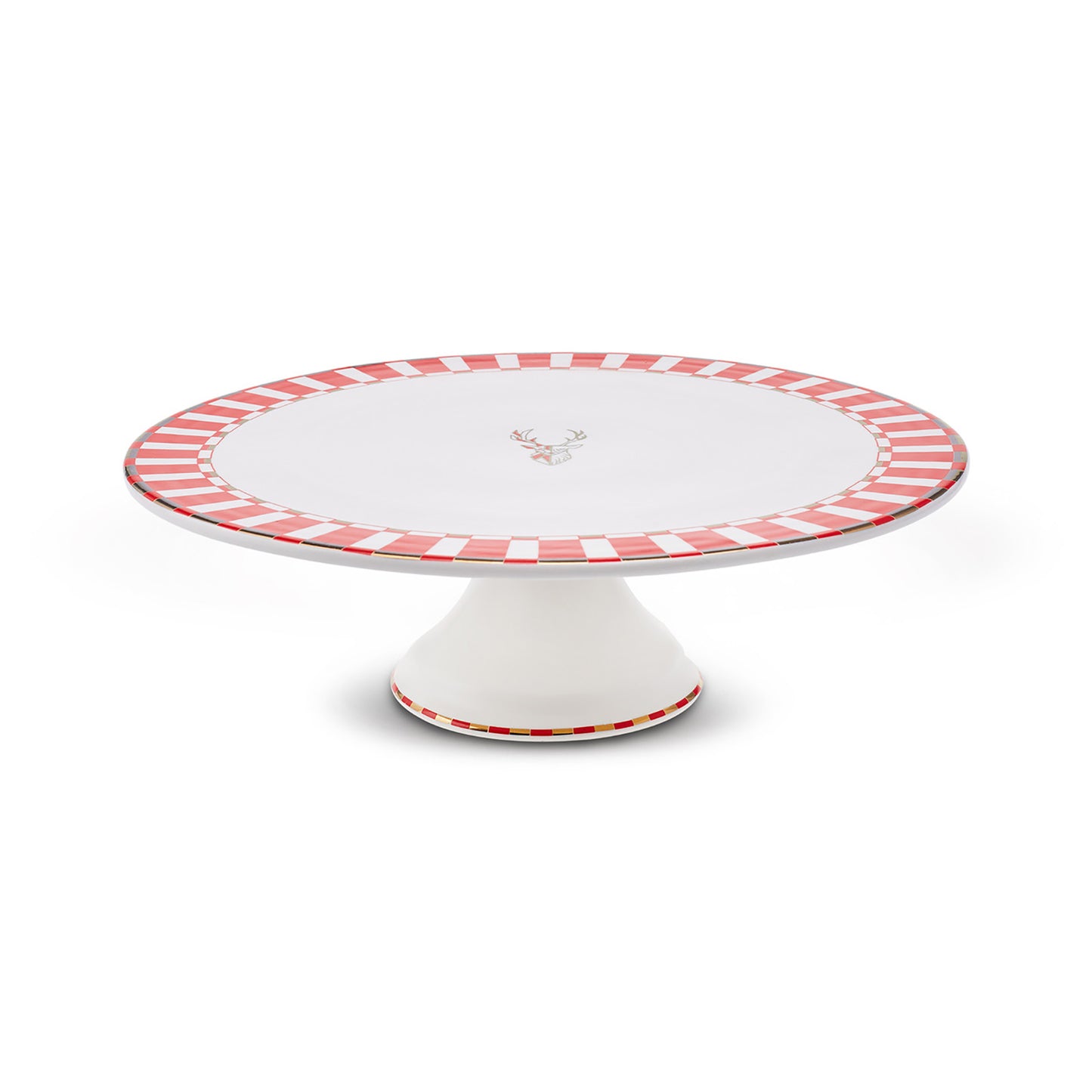 Aries, Porcelain Cake Stand, Red Multi